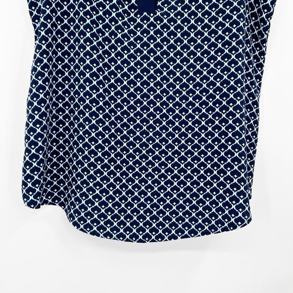 41 Hawthorn Beckett Navy Geometric Print Sleeveless Blouse Top  Womens Size S - Picture 5 of 11